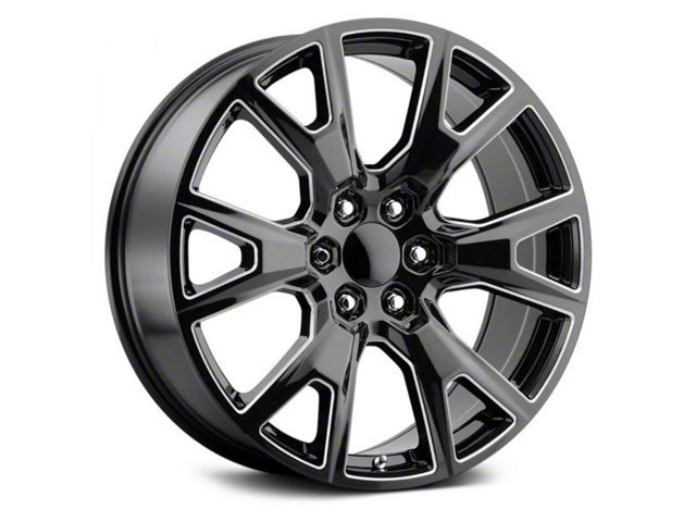 Voxx Replica CHSEZ Style Gloss Black Milled 6-Lug Wheel; 22x9; 31mm Offset (23-24 Canyon)