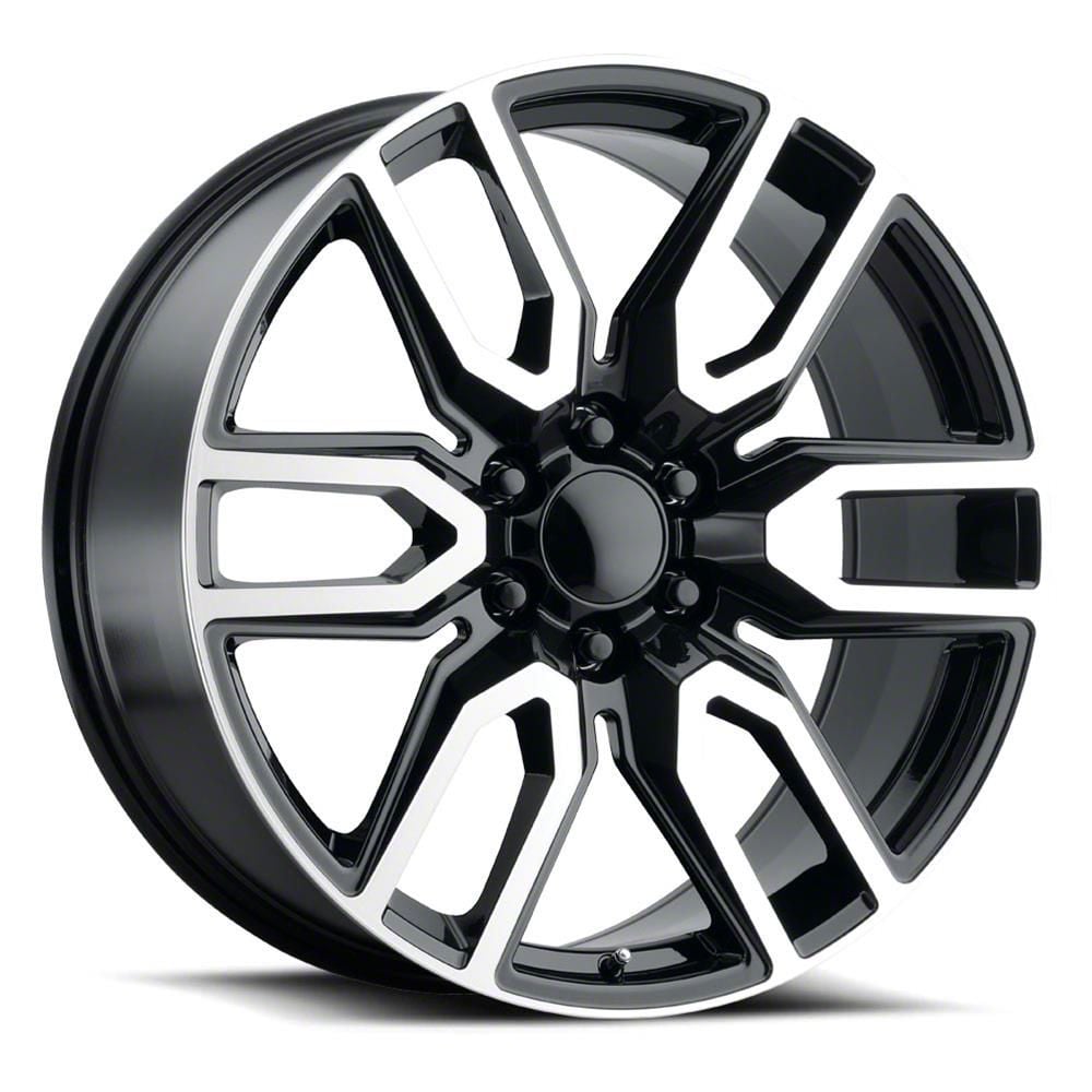 Voxx Replica Canyon Denali Style Gloss Black Machined 6-Lug Wheel; 20x9 ...