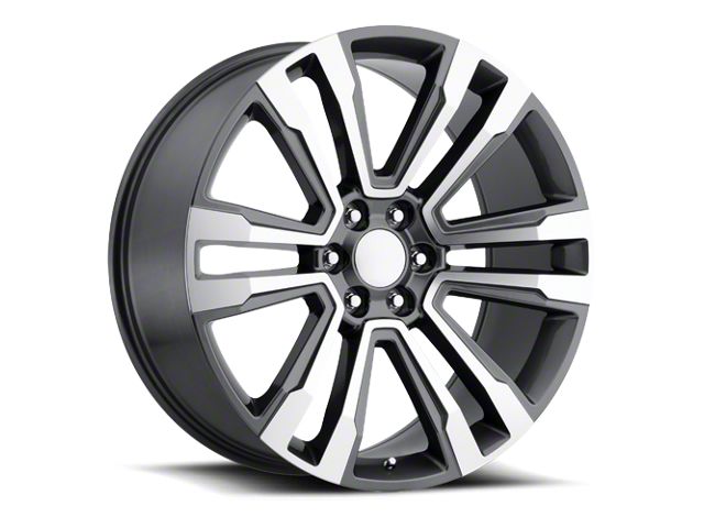 Voxx Replica 2018 Denali Style Gunmetal Machined Wheel; 22x9; 31mm Offset (23-24 Canyon)