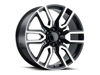 Voxx Replica Denali Style Gloss Black Machined 6-Lug Wheel; 20x9; 27mm Offset (23-24 Colorado)