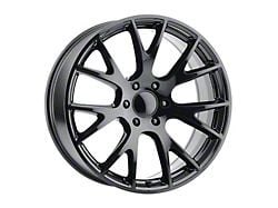 Hellcat Style Gloss Black 5-Lug Wheel; 22x9; 18mm Offset (09-18 RAM 1500)