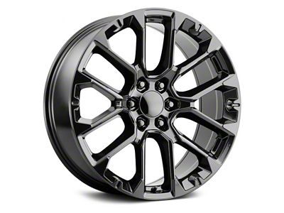 SRV Style Gloss Black 6-Lug Wheel; 22x9; 28mm Offset (19-24 Sierra 1500)