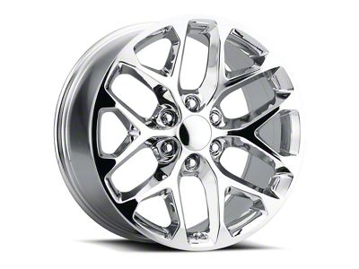 Snowflake Style Chrome 6-Lug Wheel; 20x9; 27mm Offset (21-24 Tahoe)