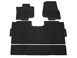 Weathertech All-Weather Front, Rear and Under Rear Seat Rubber Floor Mats; Black (15-25 F-150 SuperCrew)