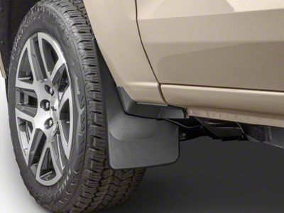 Weathertech No-Drill Mud Flaps; Front; Black (23-24 Colorado w/o OE Fender Flares, Excluding Trail Boss & ZR2)