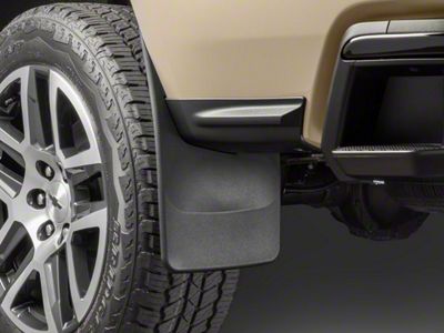 Weathertech No-Drill Mud Flaps; Rear; Black (23-24 Colorado w/o OE Fender Flares, Excluding Trail Boss & ZR2)