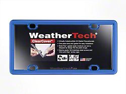 Weathertech ClearCover License Plate Frame; Blue (Universal; Some Adaptation May Be Required)