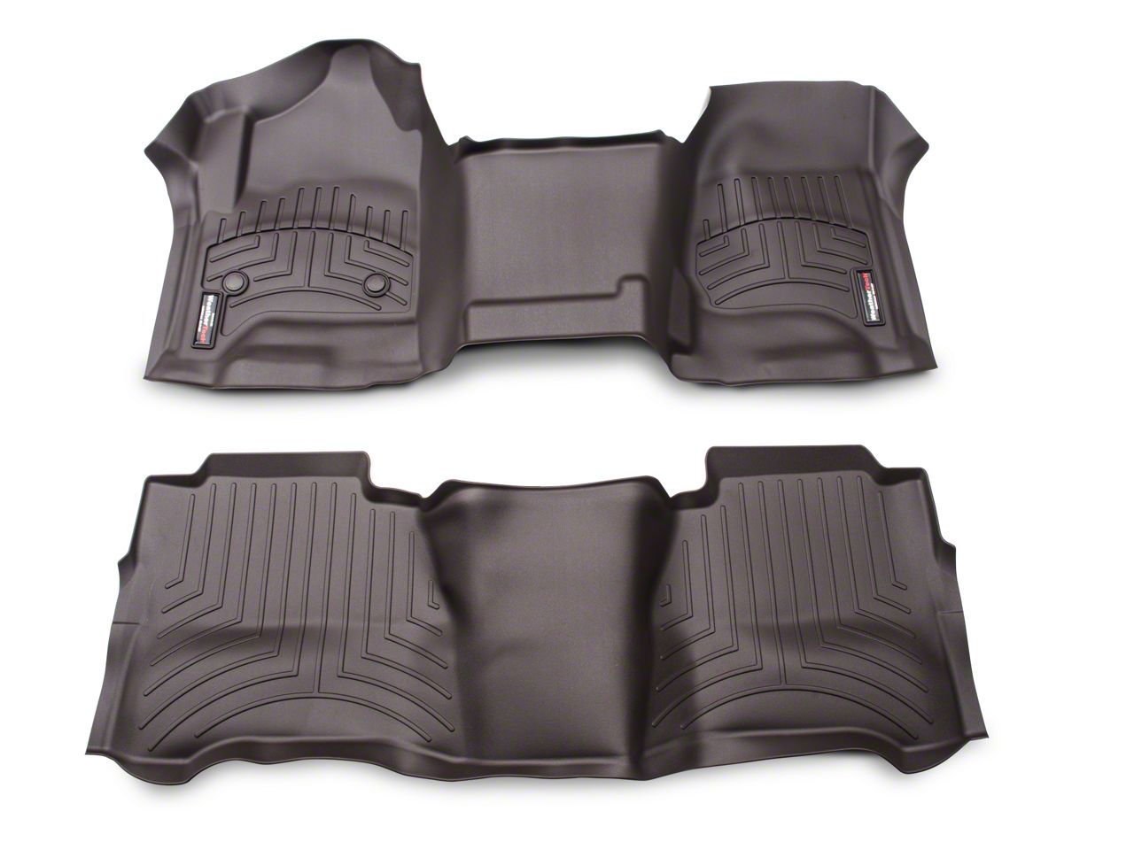 Weathertech Silverado Digitalfit Front And Rear Floor Liners Over The Hump Cocoa 475431 475424 0072