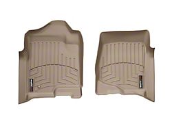 Weathertech DigitalFit Front and Rear Floor Liners; Tan (07-13 Sierra 1500 Crew Cab)