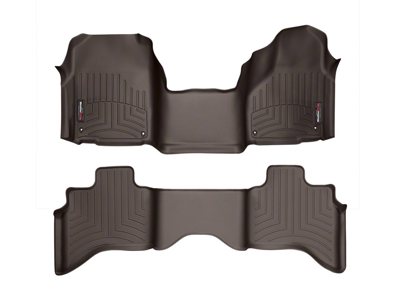 Weathertech Ram Digitalfit Front And Rear Floor Liners Over The Hump Cocoa 474641 472162 12 3657