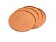 Weathertech 12-Inch Round Coaster Set; Terracotta