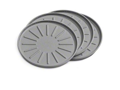 Weathertech 4-Inch Round Coaster Set; Grey