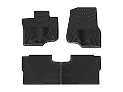 Weathertech All-Weather Front and Rear Rubber Floor Mats; Black (21-25 F-150 SuperCrew w/ Rear Underseat Storage)