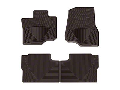 Weathertech All-Weather Front and Rear Rubber Floor Mats; Cocoa (21-24 F-150 SuperCrew w/ Rear Underseat Storage)