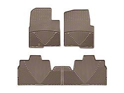 Weathertech All-Weather Front and Rear Rubber Floor Mats; Tan (09-10 F-150 SuperCab w/ Single Retention Hook)