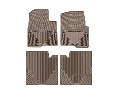 Weathertech All-Weather Front and Rear Rubber Floor Mats; Tan (09-10 F-150 SuperCrew w/ Single Retention Hook)