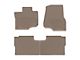 Weathertech All-Weather Front and Rear Rubber Floor Mats; Tan (21-24 F-150 SuperCrew w/ Rear Underseat Storage)