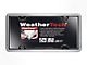 Weathertech ClearCover License Plate Frame; Brushed Stainless/Black (Universal; Some Adaptation May Be Required)