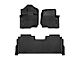 Weathertech DigitalFit Front and Rear Floor Liners; Black (21-24 F-150 SuperCrew w/ Front Bucket Seats & Rear Underseat Storage)