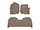 Weathertech DigitalFit Front and Rear Floor Liners; Tan (21-24 F-150 SuperCrew w/ Front Bucket Seats & Rear Underseat Storage)