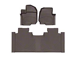 Weathertech Front and Rear Floor Liner HP; Cocoa (15-24 F-150 SuperCab w/ Front Bucket Seats)