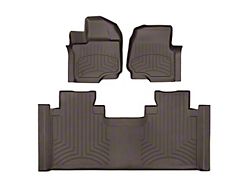 Weathertech Front and Rear Floor Liner HP; Cocoa (15-25 F-150 SuperCab w/ Front Bench Seats)