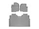 Weathertech Front and Rear Floor Liner HP; Gray (15-24 F-150 SuperCrew w/ Front Bucket Seats & w/o Rear Underseat Storage)
