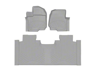Weathertech Front and Rear Floor Liner HP; Gray (15-24 F-150 SuperCab w/ Front Bucket Seats)