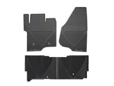 Weathertech All-Weather Front and Rear Rubber Floor Mats; Black (11-16 F-250 Super Duty SuperCab)