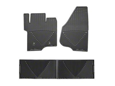 Weathertech All-Weather Front and Rear Rubber Floor Mats; Black (11-16 F-250 Super Duty SuperCrew)