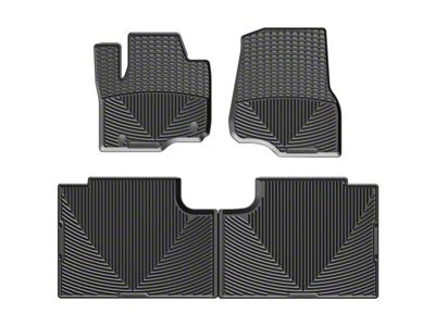 Weathertech All-Weather Front and Rear Rubber Floor Mats; Black (17-24 F-250 Super Duty SuperCab)