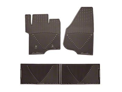 Weathertech All-Weather Front and Rear Rubber Floor Mats; Cocoa (11-16 F-250 Super Duty SuperCrew)