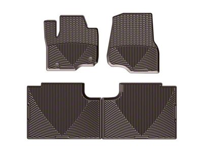Weathertech All-Weather Front and Rear Rubber Floor Mats; Cocoa (17-24 F-250 Super Duty SuperCab)