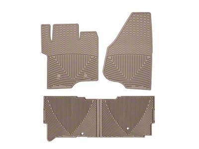 Weathertech All-Weather Front and Rear Rubber Floor Mats; Tan (11-16 F-250 Super Duty SuperCab)