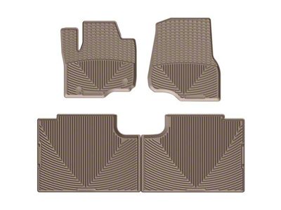Weathertech All-Weather Front and Rear Rubber Floor Mats; Tan (17-24 F-250 Super Duty SuperCab)