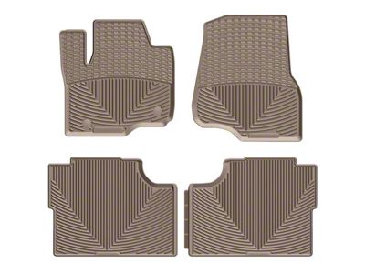 Weathertech All-Weather Front and Rear Rubber Floor Mats; Tan (17-24 F-250 Super Duty SuperCrew)