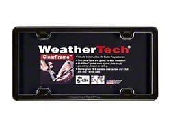 Weathertech ClearFrame License Plate Frame; Black (Universal; Some Adaptation May Be Required)