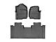 Weathertech DigitalFit Front and Rear Floor Liners; Black (17-24 F-250 Super Duty SuperCab w/ Front Bucket Seats)
