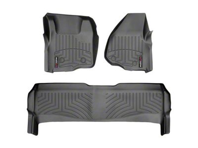 Weathertech DigitalFit Front and Rear Floor Liners; Black (11-12 F-250 Super Duty SuperCrew w/o Factory Dead Pedal & Floor Shifter)