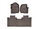 Weathertech DigitalFit Front and Rear Floor Liners; Cocoa (17-24 F-250 Super Duty SuperCab w/ Front Bucket Seats)