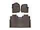 Weathertech DigitalFit Front and Rear Floor Liners; Cocoa (17-24 F-250 Super Duty SuperCrew w/ Front Bench Seat & w/o Rear Underseat Storage)
