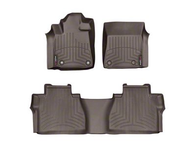 Weathertech DigitalFit Front and Rear Floor Liners; Cocoa (17-24 F-250 Super Duty SuperCab w/ Front Bench Seat)