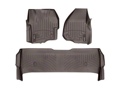 Weathertech DigitalFit Front and Rear Floor Liners; Cocoa (2012 F-250 Super Duty SuperCrew w/ Factory Dead Pedal & Floor Shifter; 13-16 F-250 Super Duty SuperCrew w/ Floor Shifter)