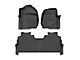 Weathertech DigitalFit Front and Rear Floor Liners for Vinyl Floors; Black (23-24 F-250 Super Duty SuperCrew w/ Front Bucket Seats, Rear Underseat Storage & w/o Mini Console)
