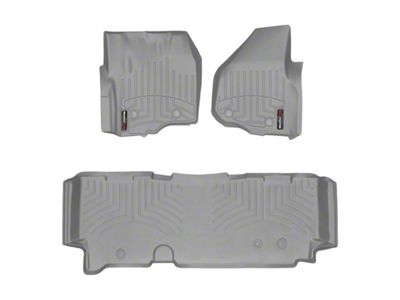 Weathertech DigitalFit Front and Rear Floor Liners; Gray (2012 F-250 Super Duty SuperCab w/ Factory Dead Pedal & w/o Floor Shifter; 13-16 F-250 Super Duty SuperCab w/o Floor Shifter)