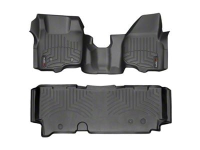 Weathertech DigitalFit Front Over the Hump and Rear Floor Liners; Black (11-12 F-250 Super Duty SuperCab)