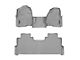 Weathertech DigitalFit Front Over the Hump and Rear Floor Liners; Gray (17-22 F-250 Super Duty SuperCrew w/ Front Bench Seat & Rear Underseat Storage)