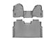 Weathertech DigitalFit Front Over the Hump and Rear Floor Liners; Gray (17-22 F-250 Super Duty SuperCrew w/ Front Bench Seat & w/o Rear Underseat Storage)