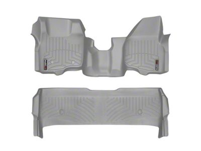 Weathertech DigitalFit Front Over the Hump and Rear Floor Liners; Gray (11-12 F-250 Super Duty SuperCrew)