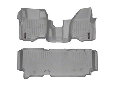 Weathertech DigitalFit Front Over the Hump and Rear Floor Liners; Gray (11-12 F-250 Super Duty SuperCab)